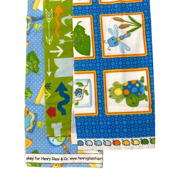 Henry Glass Kids Whimsical Fabric Remnant Mixed Lot of 4 Pieces Childrens Sewing - Picture 4 of 7